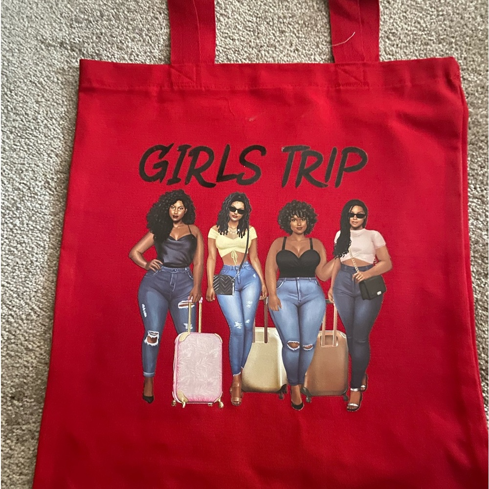 Girls trip canvas tote